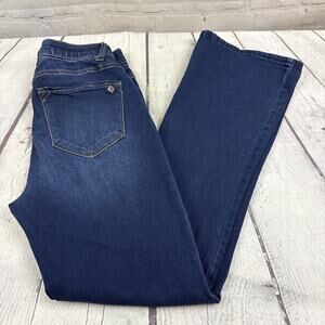 Democracy Ab Solution Jeans Women's 8 Blue Mid-Rise Dark Wash Stretch